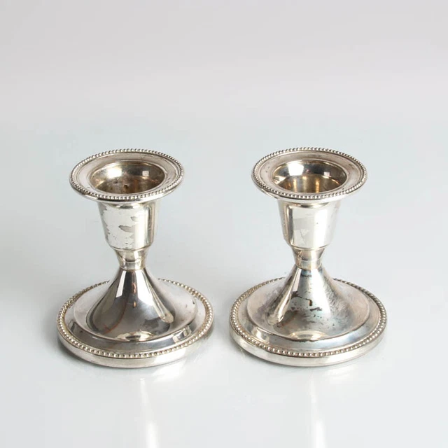 Candelabro Colores Plata 2 Piezas Relleno Con Patrón Cordón +++