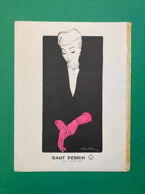 1949 Gants Perrin dessin Pierre Simon publicité pub vintage advertising rétro