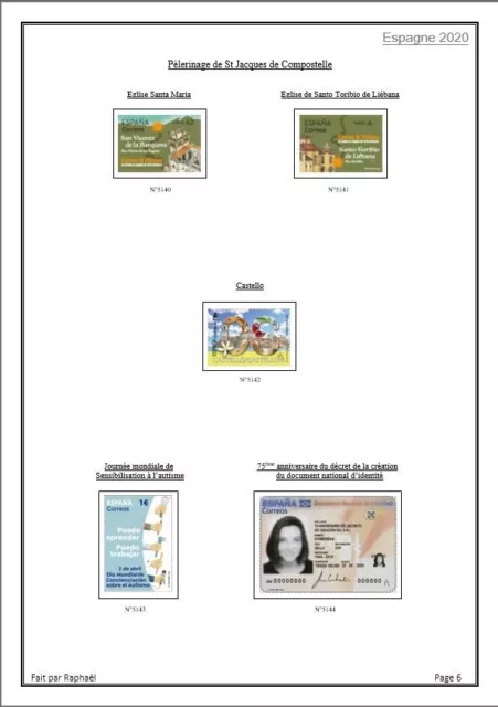 Album de timbres à imprimer par vos soins "ESPAGNE 2020" 3