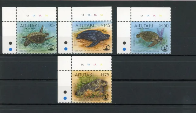 Aitutaki 744-47 postfrisch Schildkröte #IN065