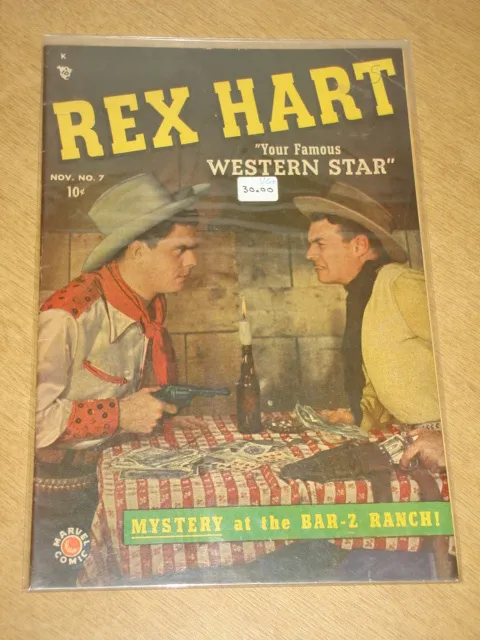 Rex Hart #7 Vg+ (4.5) Marvel Comics November 1949