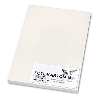 Fotokarton hochwertige Qualität Bastelkarton weiß 50 Blatt DIN A4 300 g/m² 