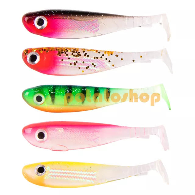 Soft Fishing Lures Plastic 2.3"-5'' Minnow Paddle Tail Swimbaits Dropshot Bass