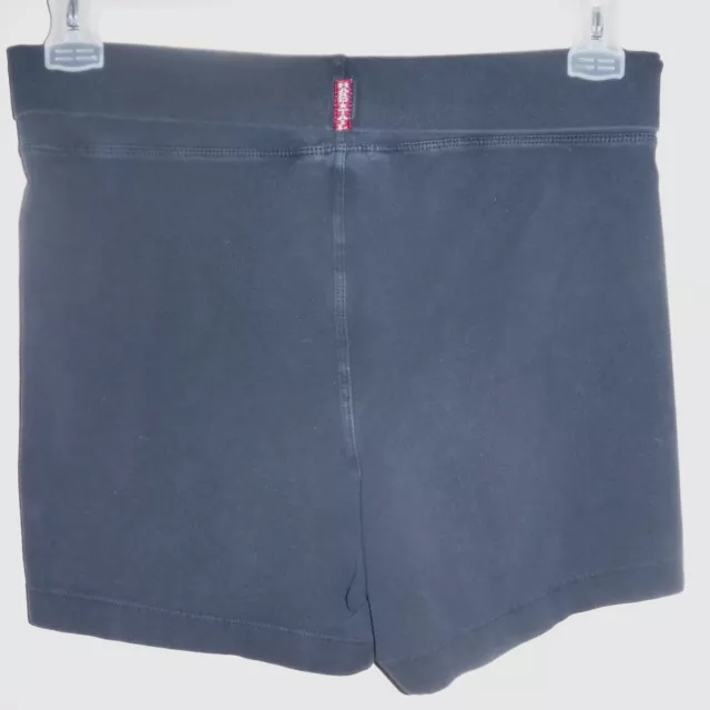 Hard Tail Forever Black Cotton Stretch Fold Over Waist Yoga Shorts sz Large 2