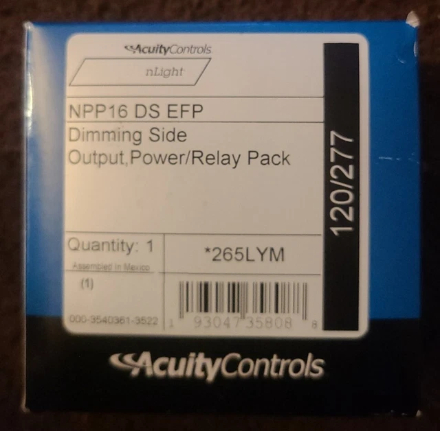 Acuity Controls nLight NPP16 DS EFP Power/Relay Pack, Dimming Side Output 265LYM