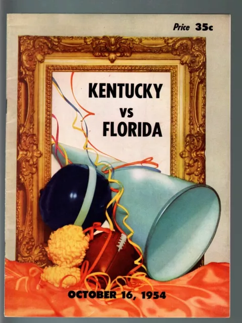 Florida Gators Vs Kentucky Wildcats-Sec-Ncaa Football Program-1954- Vf