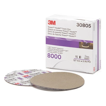 3M 30805 Polishing Pad,Foam,5" Size,Pk15