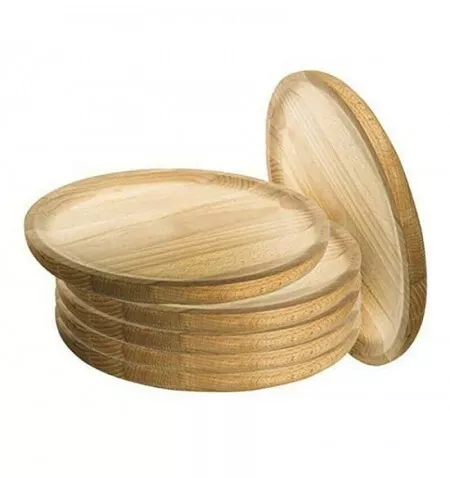 Platos para pulpo de madera set de 6 de Ø22 cm