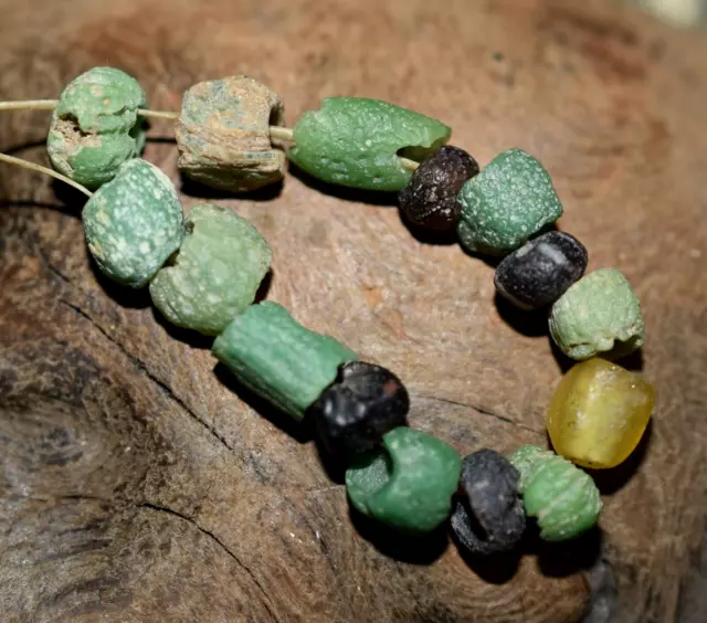 Rare Ancient Glass Excavated Dig Beads Afghanistan Trade Circa 1000 Years Old