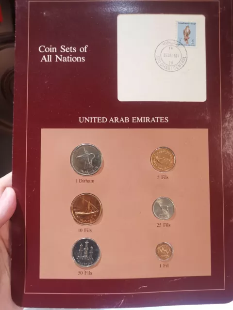 Coin Sets of All Nations UAE United Arab Emirates 1988-1989