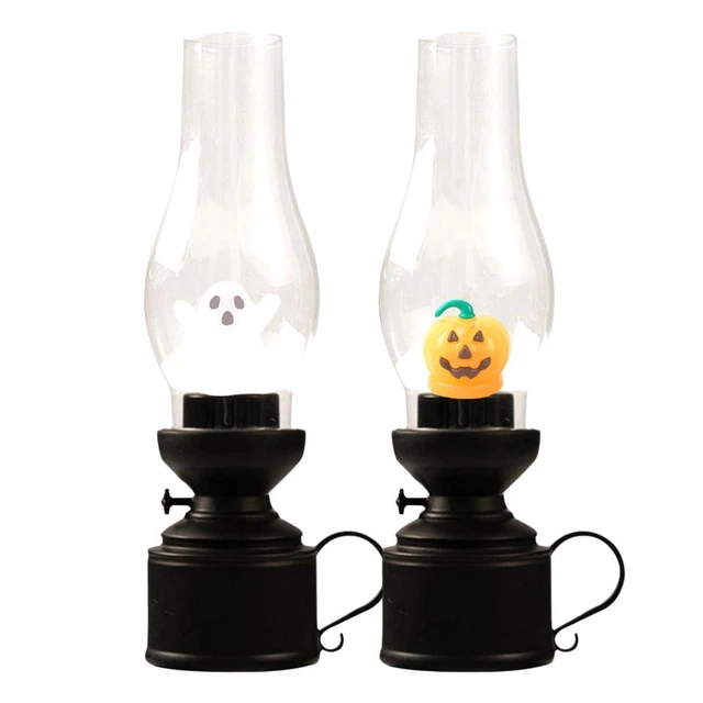 LED VINTAGE KEROSENE Lamp Electronic Swing Candle,Halloween Ghost Night