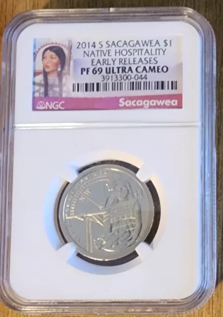 Price Reduced!!!  2014-S $1 Ngc Pf69 Ultra Cameo Early Release Sacagawea Dollar