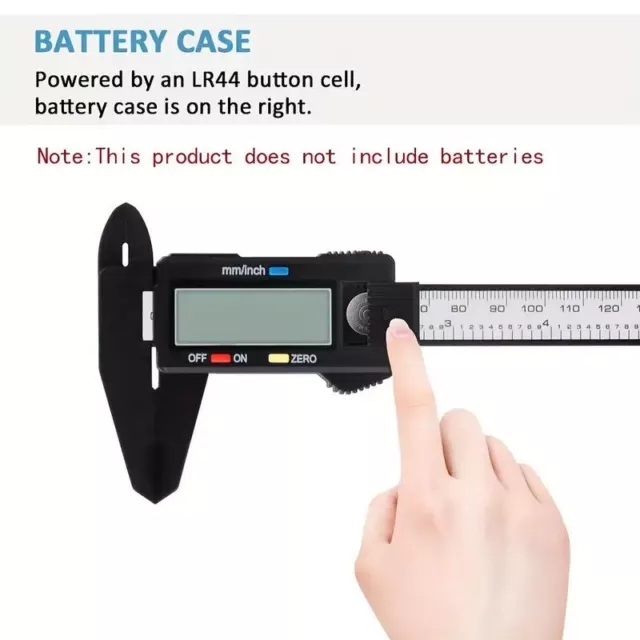 Regla de medición electrónica Vernier calibre LCD calibre pinza digital de 6" 150 mm 3