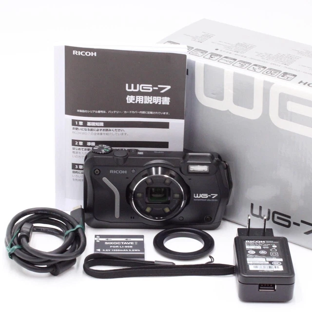 RICOH WG-7 Black Full-scale Camera Waterproof From Japan [Top Mint]