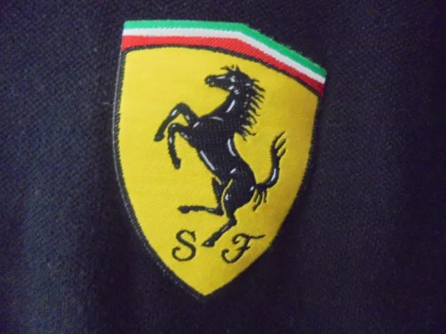 Puma Ferrari Polo Shirt Mens Large Black Italy Logo Casual Scuderia XL 2