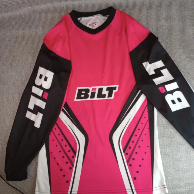 BILT Victor MX Motocross Dirt Bike Off-Road Racing Pink Jersey Women's Sz S