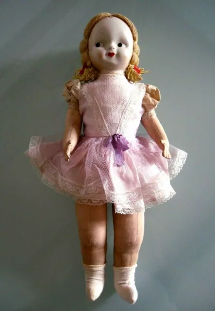 Bambola  Antica In Tessuto E Celluloide   Antique Doll In Fabric And Celluloid