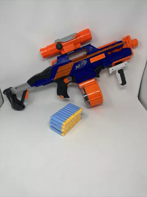 2012 Nerf RAPID STRIKE CS-18 Elite Soft 18 Dart Clip Automatic Battery Gun  Toy