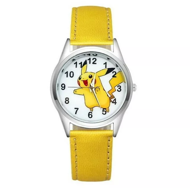 Montre Pokemon, montre Pikachu bracelet noir