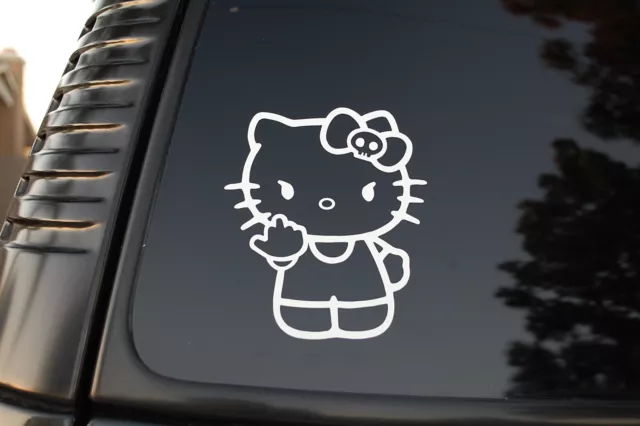 HELLO KITTY MIDDLE Finger Vinyl Sticker Decal (V41) $4.99 - PicClick