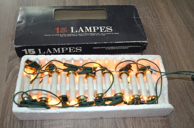 Guirlande Électrique Vintage Noël - 50 Lampes Clignotantes - Multicolore - Intérieur