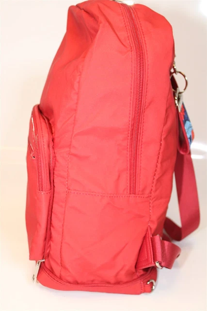 Samantha Brown NEW Large Red Canvas Travel Backpack Carry On Bag 7