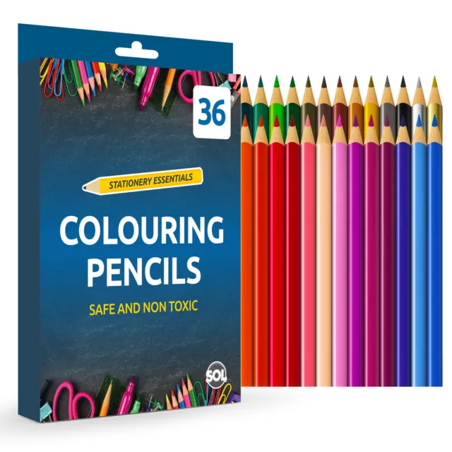 36 Premium Professional Colouring Pencils Set Colours Artist Therapy Kids Adults