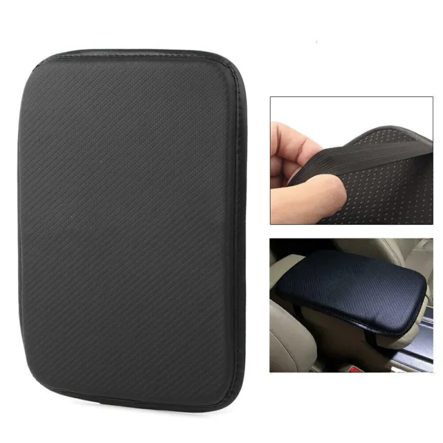 Car Center Console Armrest Cushion Pad Cover Mat Fit Mercedes Benz Carbon Fiber