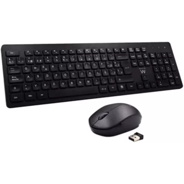 Ewent EW3256 Pack Teclado y Ratón Inalámbrico 2.4 GHz