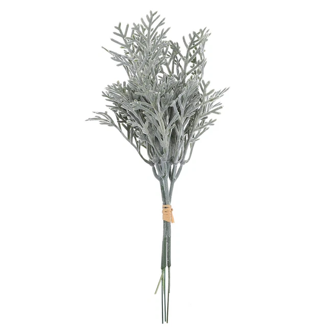 3 piezas crisantemo de hoja de plata flor artificial paño de seda tallos de flores artificiales