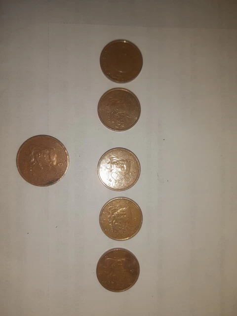 Lot Rare De 5 Centimes 1999 France Avec Erreur D'alignement - Sup BU