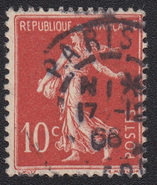 Timbre France N°188 A Semeuse 10c Bande Publicitaire MINERALINE - Oblitéré TTB