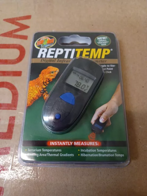 Zoo Med Labs ReptiTemp Digital Infrared Terrarium Reptile Thermometer SEALED NEW