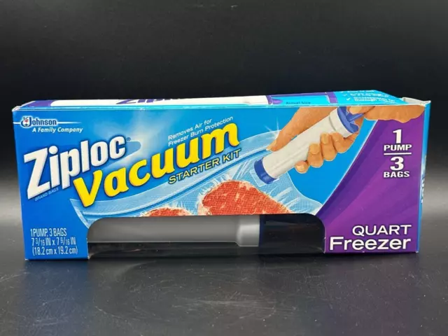 Ziploc Vacuum Sealer Freezer Bag Refills - Gallon Size - 39+ Bags