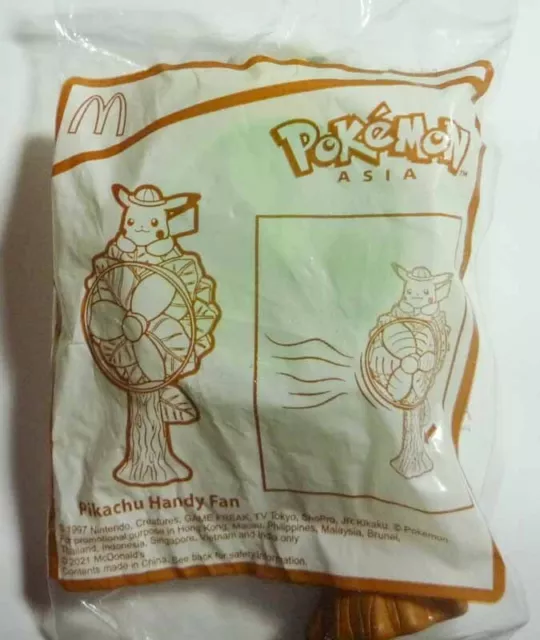 McDONALDS Pokemon ASIA PIKACHU HANDY FAN Happy Toy MINT 2021 Malaysia McD Sealed