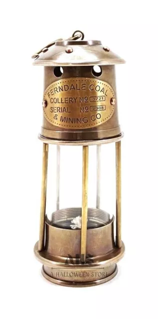 Brass Antique Working Nautical Miner Lamp Oil Ship Lantern Maritime Gift