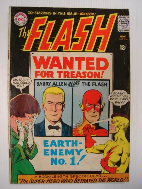 Flash #156 Vg- (3.5) Dc Comic Kid Flash Apps