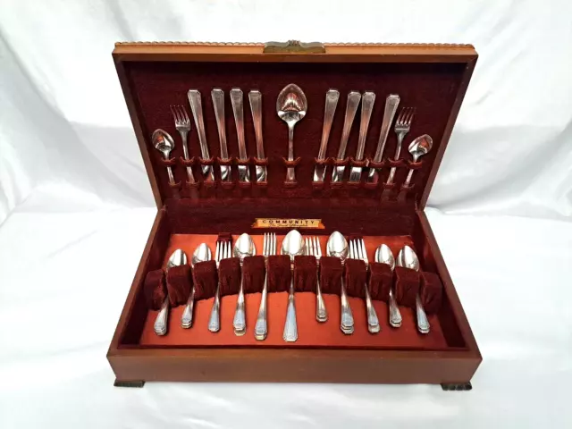 COMMUNITY ONEIDA 1800's Silverplate Flatware 50 Piece Set Limited SUPER RARE!!