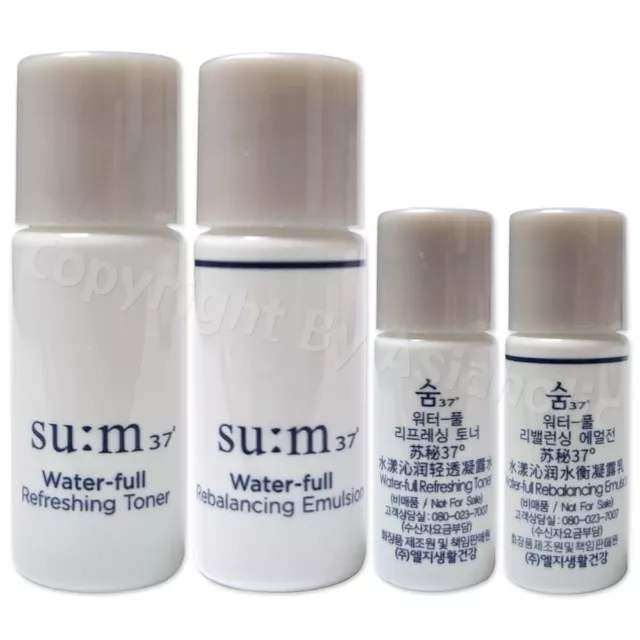 SU:M37 Water-full Refreshing 5ml Toner + Emulsion (10pcs ~ 100pcs)  Sum37 Newest