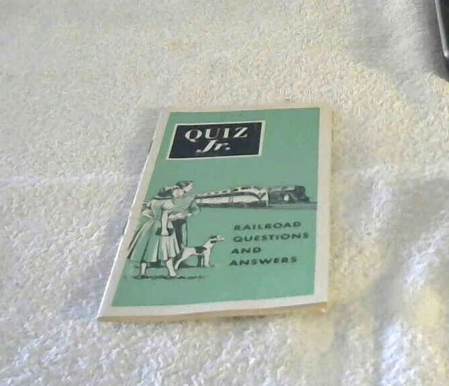 Rare Old Vintage Original Booklet Quiz Jr. Railroad Questions & Answers 1940's