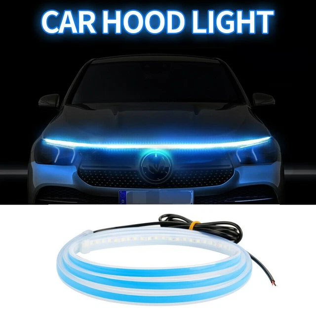 Auto Utile Anteriore Cappuccio DRL LED Diurne Decorativa Flessibile Luce Strappo