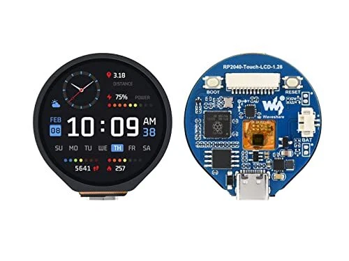 RP2040 Microcontrollore Scheda di Sviluppo con LCD Tattile Rotondo da (w0D)
