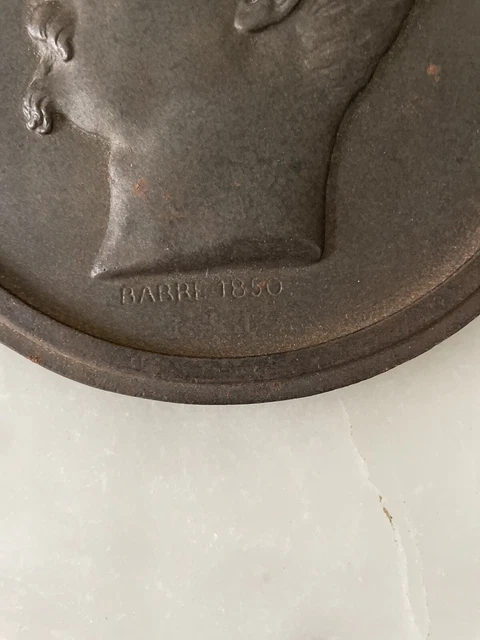 Plaque Médaille En Plomb Louis Pasteur - Fin XIXème - Belle état