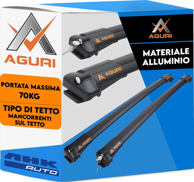 Barre Portatutto Nere Per Jeep Renegade (BU) 5 Porte Dal 2014 - In Acciaio, Capacità 50 Kg, Omologate, Design Aerodinamico
