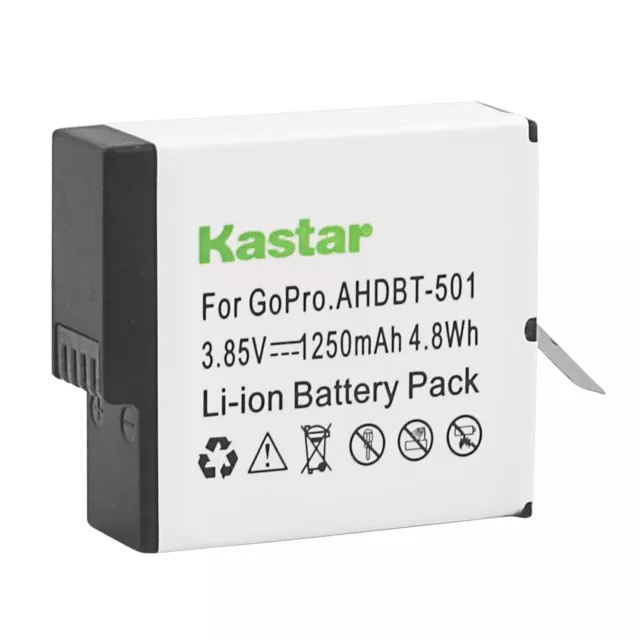 2x Kastar Battery for GoPro HERO5 HERO6 HERO 5 / 6 AABAT-001 AHDBT-501 2
