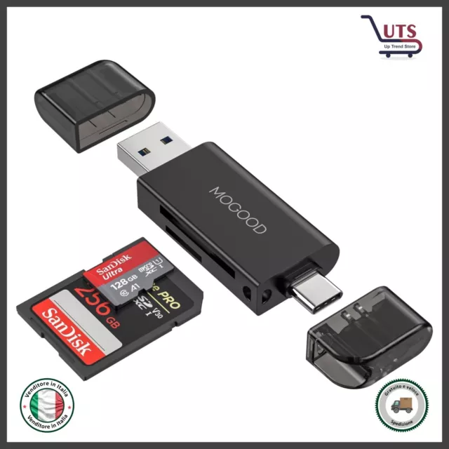 Lettore Di Schede Schede  SD USB C Scheda Memoria Lettore USB 2.0 Micro SD conne