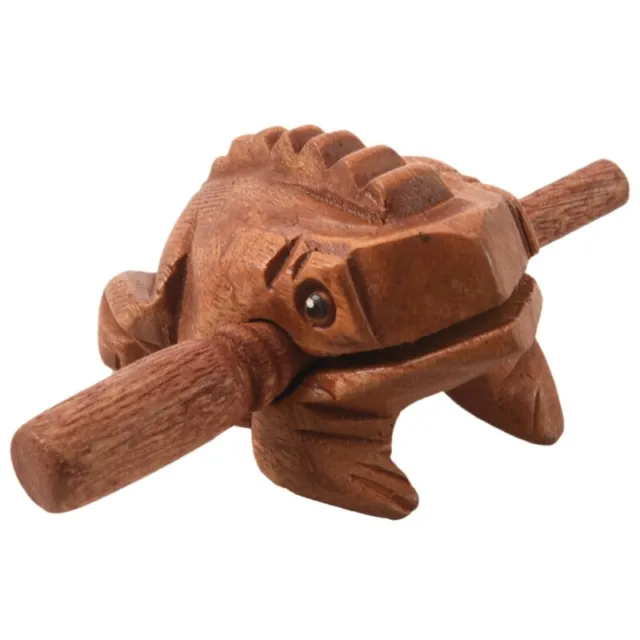 3X(sculpte coassement percussion musicale en bois , grenouille de bois sain2067