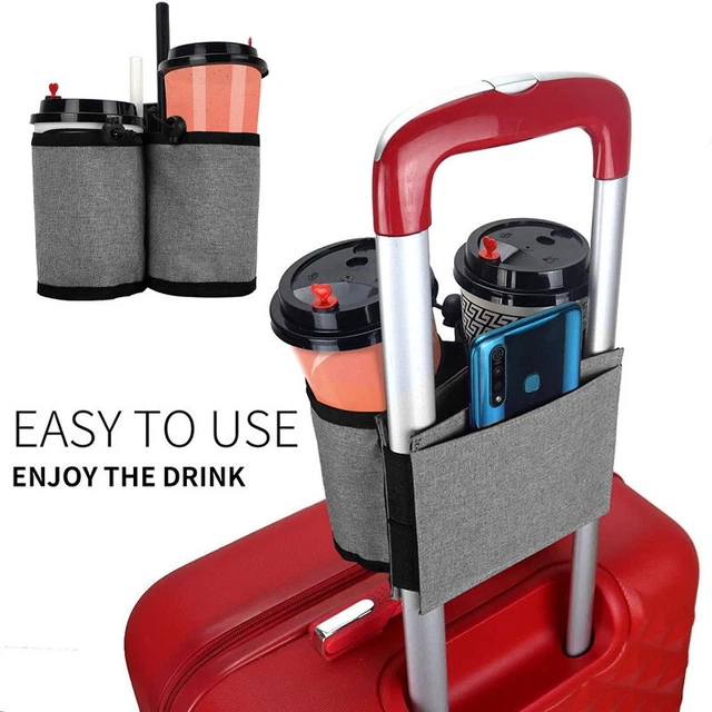 Luggage Suitcase Armrest Water Cup Storage Hanging Bag Travel Trolley Case