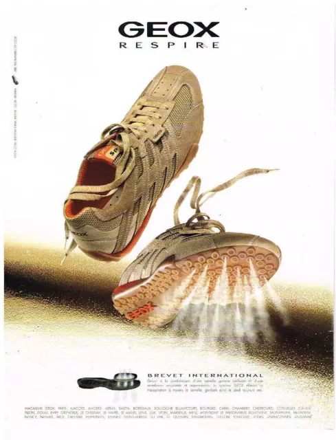 Disponible recoger declarar PUBLICITE ADVERTISING 2012 GEOX la chaussure qui respire 4.4.12 EUR 3,00 -  PicClick FR