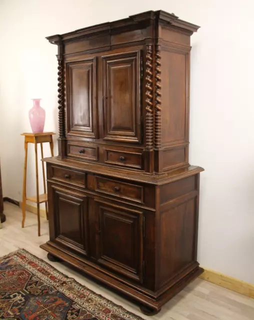 Renaissance Kabinettschrank um 1700 Säulen Barock Rokoko Walnuss Nussbaum